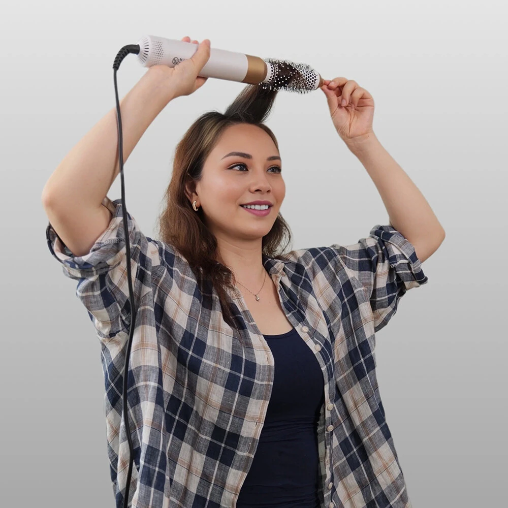 (image for) 5 in 1 Multi-Function Styler With Detachable Curling Iron Hair Straightener Hair Brush Hair Dryer For Hair Multi Styling EU Plug